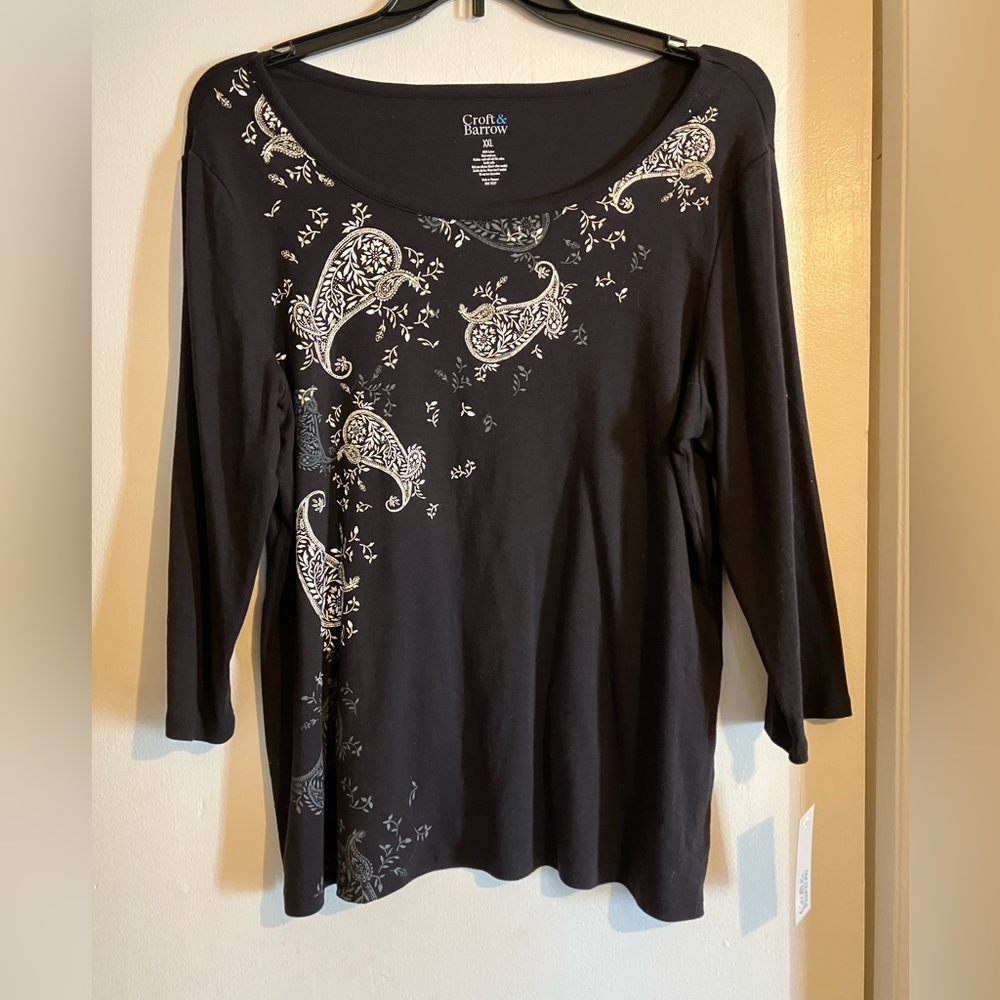NWT Croft & Barrow Long Sleeve Top